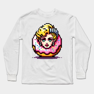 Pop Icon Donut: A Sweet Nostalgic Tribute Long Sleeve T-Shirt